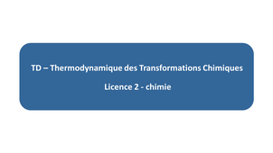 L2S4/chimie - TD thermo 18