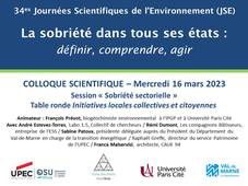 JSE 2023 - Colloque scientifique 16/03 - Session 'Sobriété sectorielle' - Table ronde